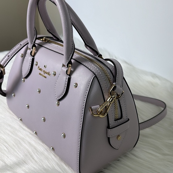 NWT💃Kate Spade Madison Studded Faux Pearls Duffle Crossbody Purse Bag - Picture 7 of 12